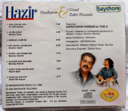 Hazir Ghazals Hariharan Ustad Zakir Hussain Hindi Audio cd