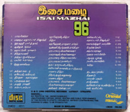 Isai Mazhi 96 Tamil Film Songs Audio cd