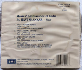 Musical Ambassador of india PT Ravi Shankar Sitar Audio cd