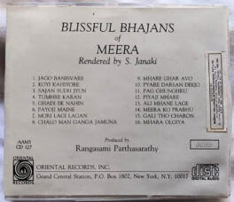 Blissful Bhajan of Meera Audio Cd By S. Janaki Made in USA