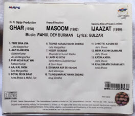 Ghar-Masoom-Ijaazat Hindi Audio Cd By Rahul Dev Burman