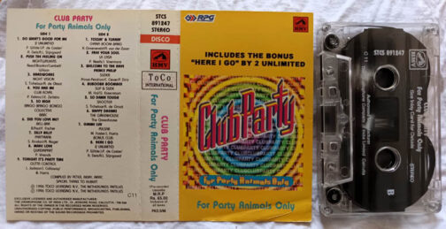 Club Party For Party Animals only Audio Cassette