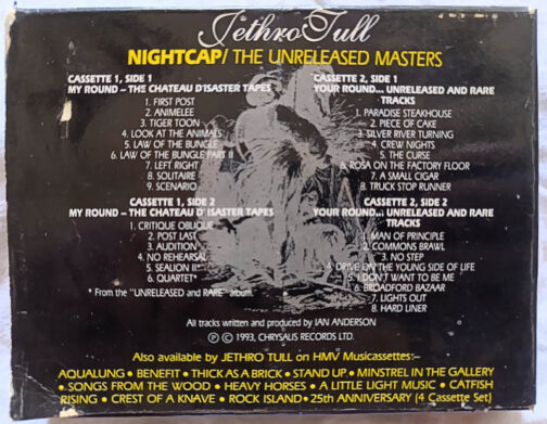 Jethro Tull Nightcap The Unreleased Masters Audio Cassette