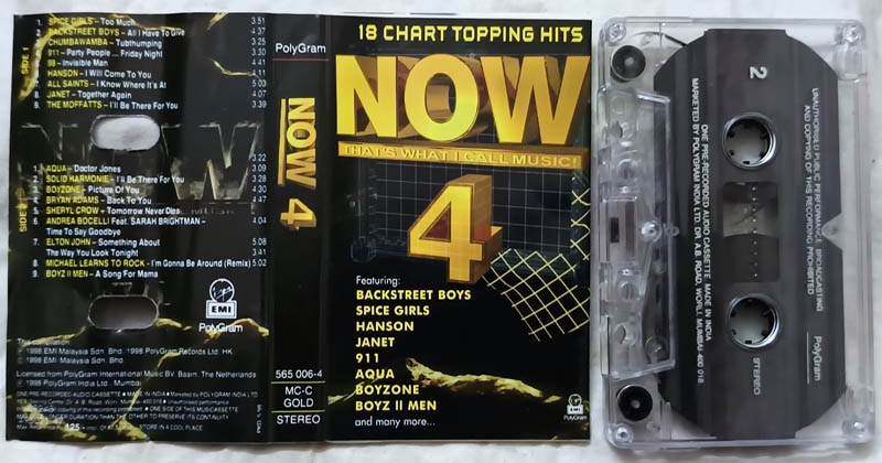 Now 4 Thats What I Call Music Audio Cassette