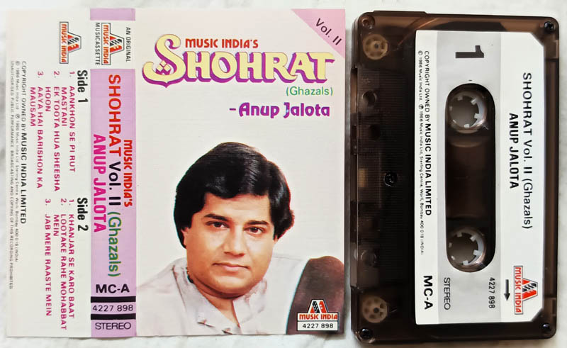 Shohrat Vol 2 Anup Jalota Ghazal Audio Cassette