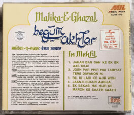 Malika E Ghazal Begum Akhtar In Mehfil Audio cd