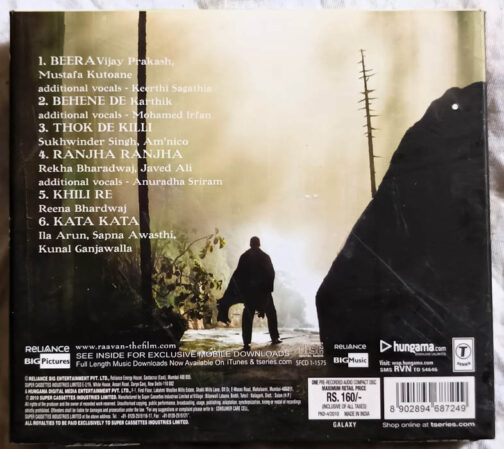 Raavan Hindi Film Audio cd By A R Rahman