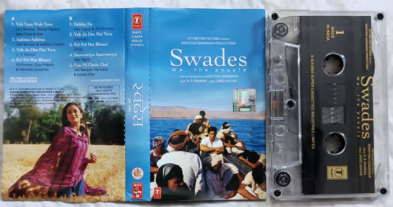 Swades Hindi Audio Cassette By A. R. Rahman