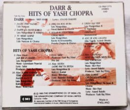 Darr & Hits of yash Chopra Audio cd