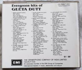 Evergreen Hits of Geeta Dutt Hindi Audio Cd