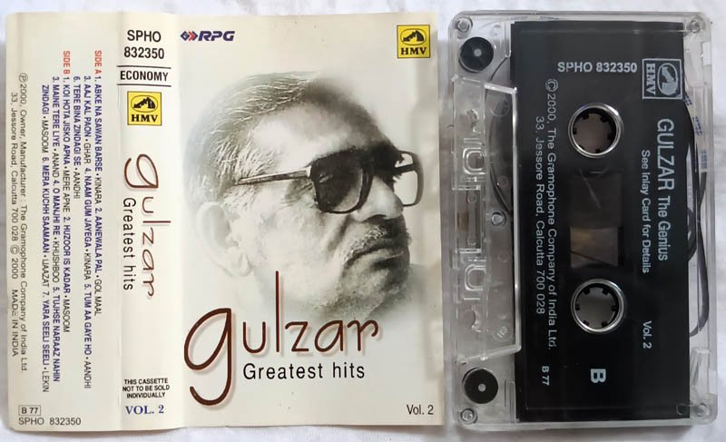 Gulzar Greatest Hits Vol.2 Hindi Audio Cassette