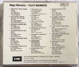 Magic Moments Talat Mahmood Hindi Audio cd