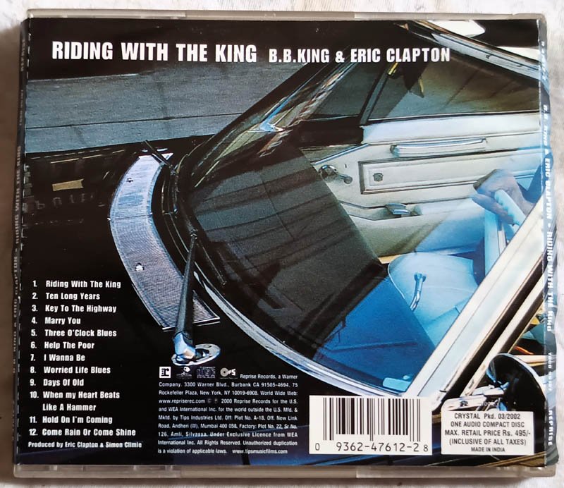 Riding With The King B.B.King and Eric Clapton Audio Cd .