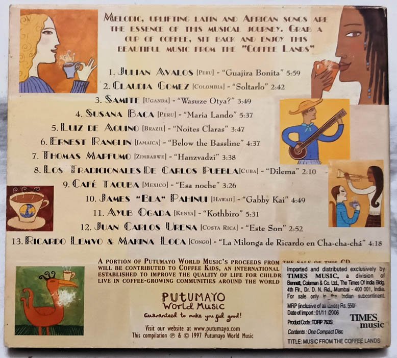A Putumayo Blend Music From The Coffee Lands Audio Cd