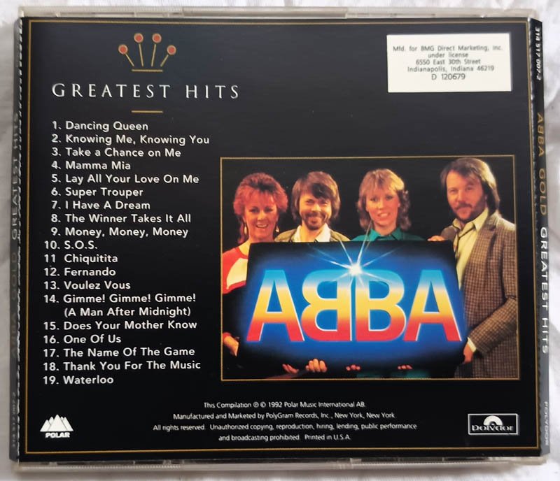 Abba Gold Greatest Hits Audio Cd
