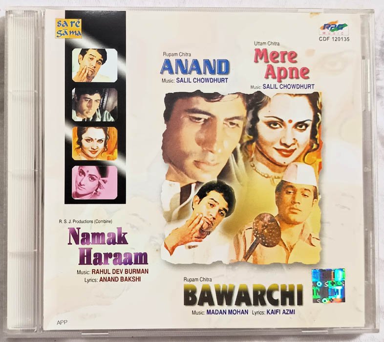 Anand-Mere Apne-Namak Haraam-Bawarchi Hindi Audio Cd