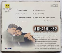 Breathless Shankar Mahadevan-Javed Akhtar Hindi Audio Cd
