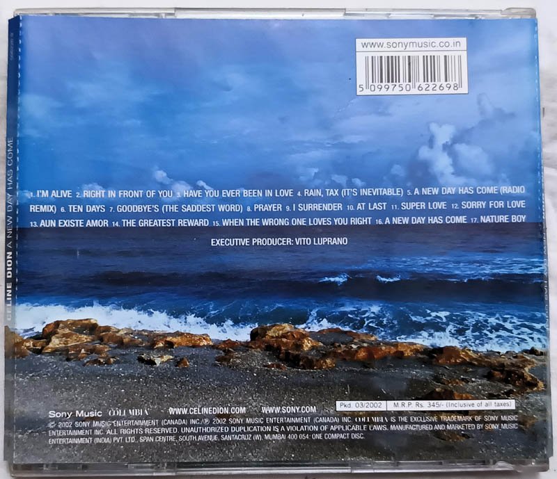 Celine Dion A New Day Has come Audio Cd