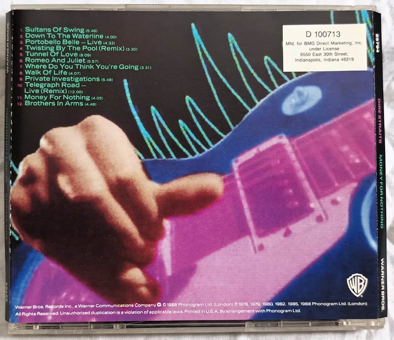 DireStraits Money For Nothing Audio Cd