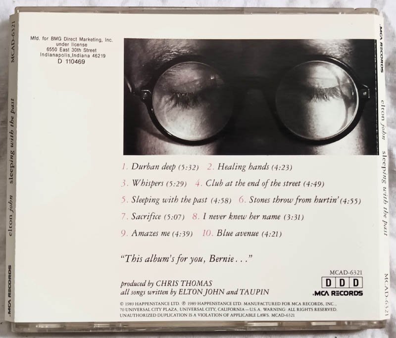 Elton John Sleeping With The Past Audio Cd