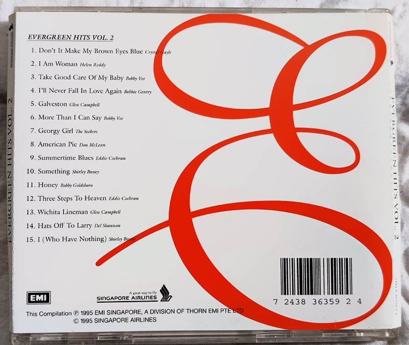 Evergreen Hits Vol.2 Audio Cd
