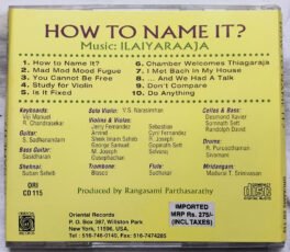 How To Name It Ilaiyaraaja Tamil Audio Cd