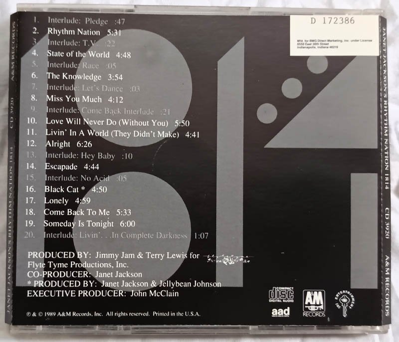 Janet Jacksons Rhythm Nation 1814 Audio Cd