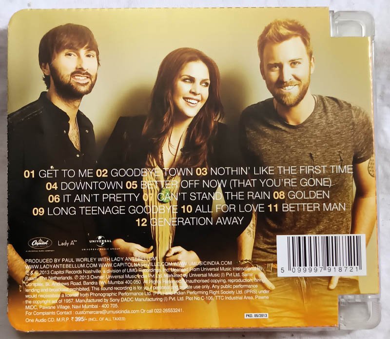 Lady Antebellum Golden Audio Cd
