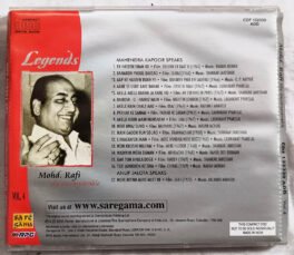 Legends Mohd.Rafi The Incomparable Vol.4 Hindi Audio Cd
