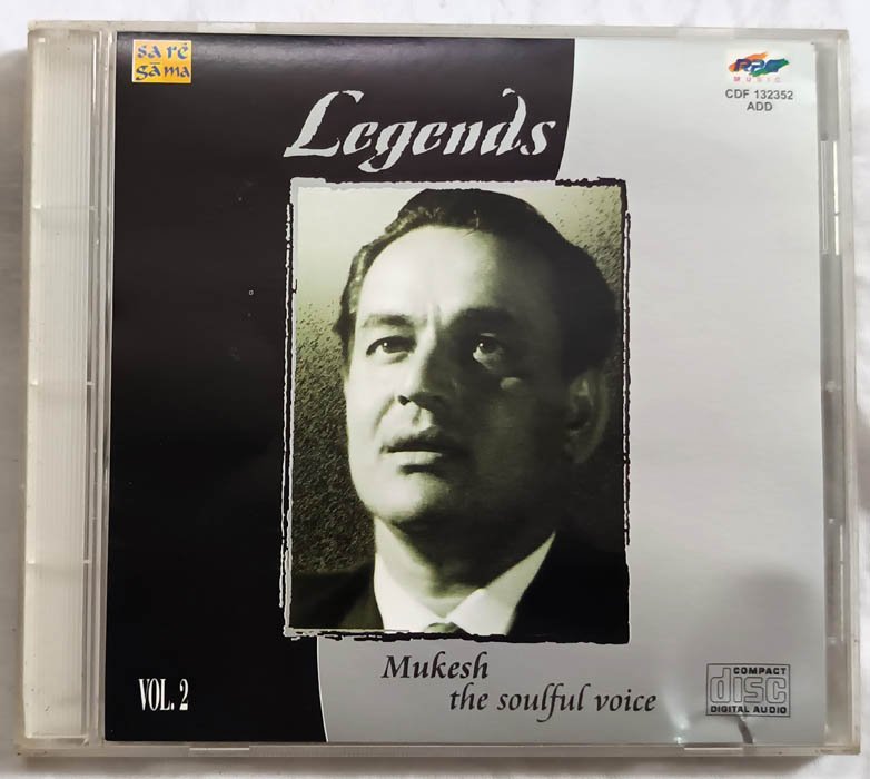 Legends Mukesh The Soulful Voice Vol.2 Hindi Audio Cd