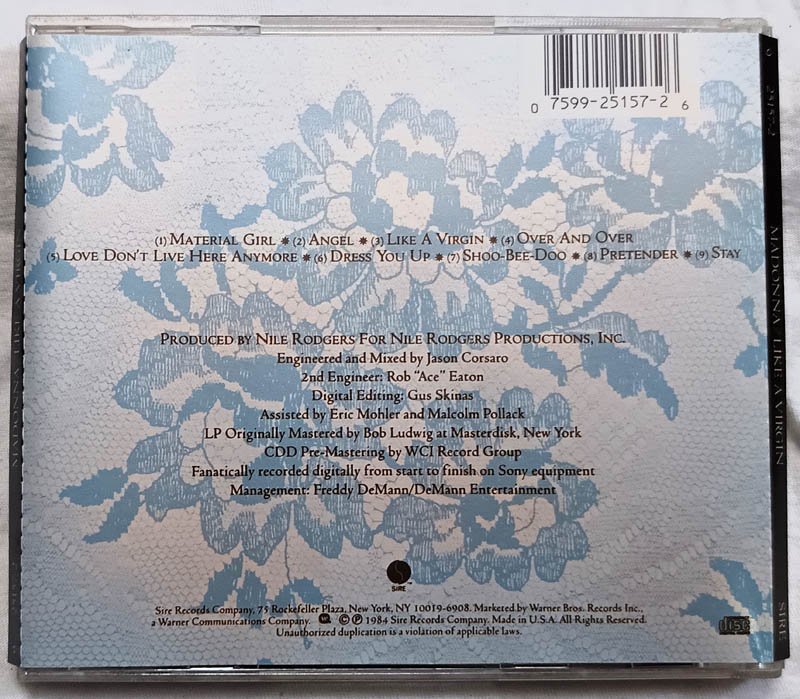 Madonna Like A Virgin Audio Cd