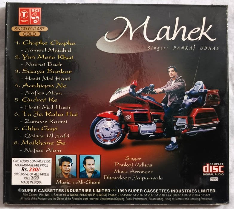 Mahek Hindi Audio Cd By Ali-Ghani