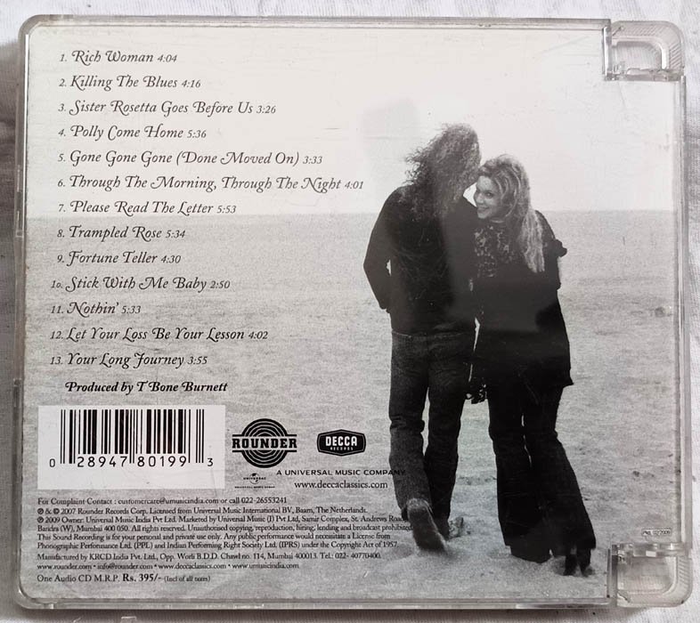 Raising Sand Robert Plant-Alison Krauss Audio Cd