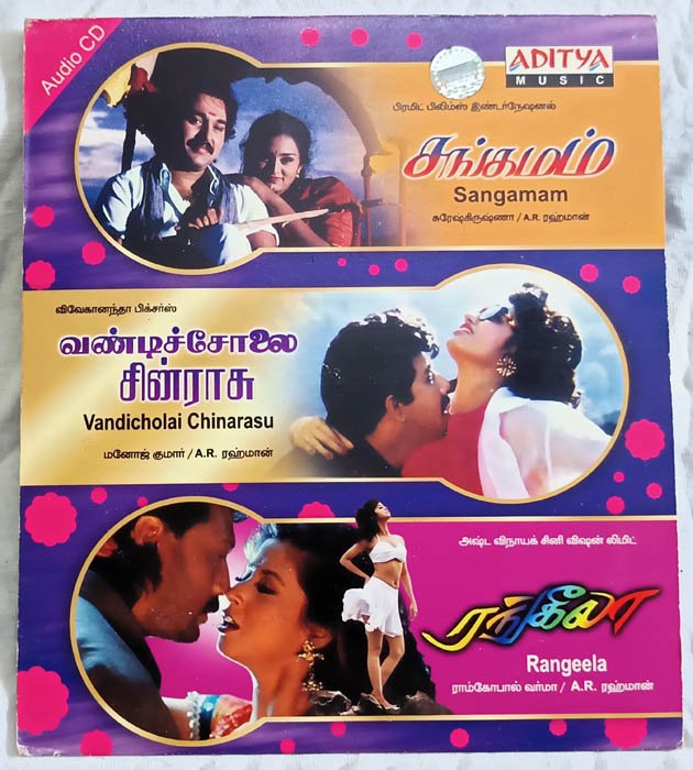 Sangamam-Vandicholai Chinarasu-Rangeela Tamil Audio Cd By A.R.Rahman