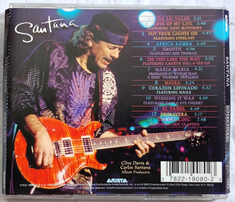 Santana Supernatural Audio Cd