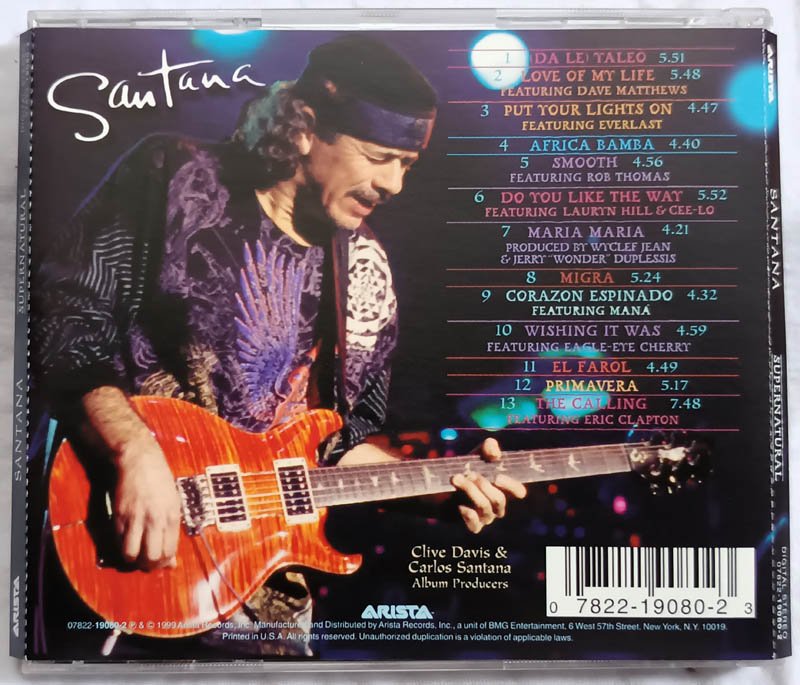 Santana Supernatural Audio Cd.