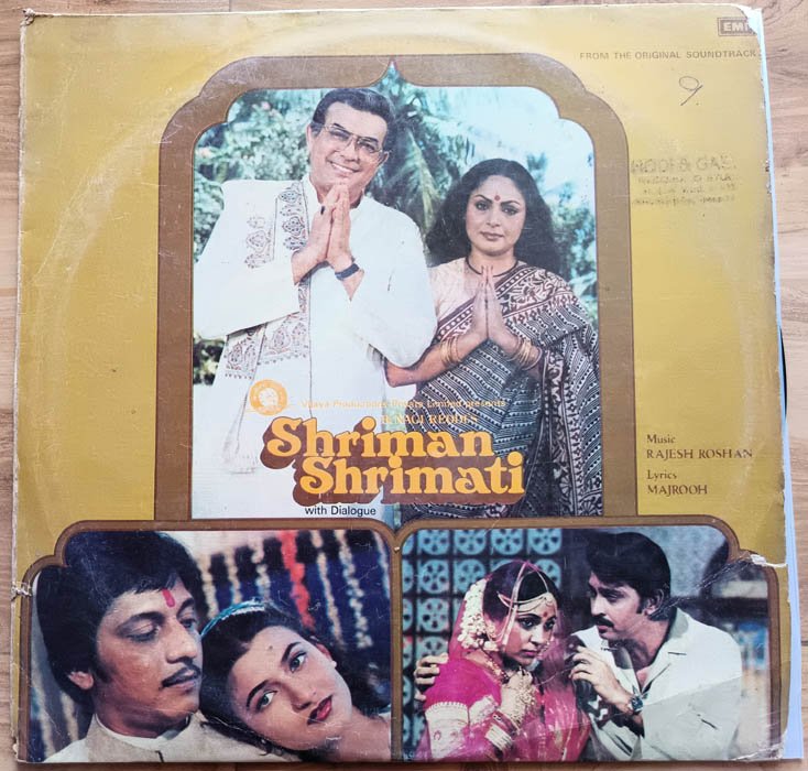 Shriman Shrimati Hindi LP Vinyl Record By Rajesh Roshan
