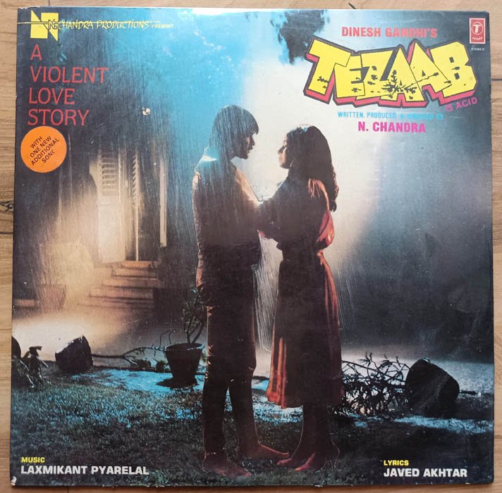 Tezaab Hindi LP Vinyl Record By Laxmikant Pyarelal