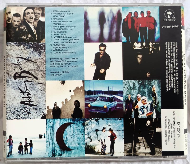 U2 Achtung Baby Audio Cd