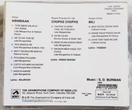 Abhiman – Chupke Chupke – Mili Hindi Audio Cd