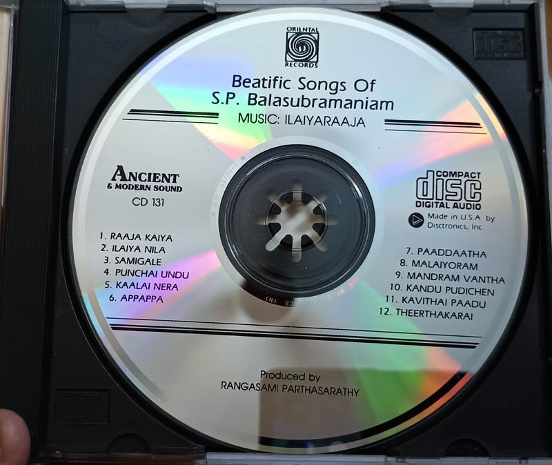 Beatific Songs of S.P. Balasuvramaniam Tamil Audio Cd By Ilaiyaraaja