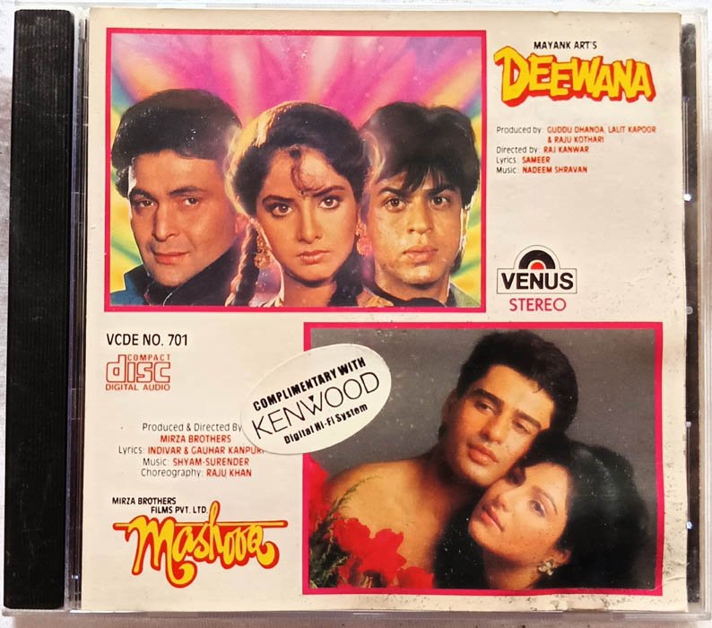 Deewana - Mashooq Hindi Songs Audio Cd