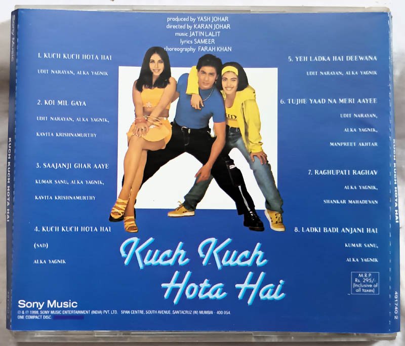 Kuch Kuch Hota Hai Hindi Audio Cd By Jatin Lalit