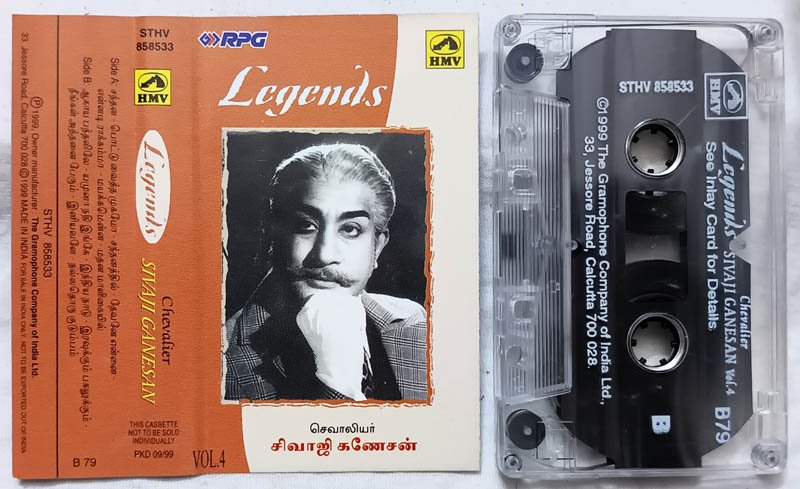 Legends Kalaikuricil Sivaji Ganesan Vol 4 Tamil Audio Cassette