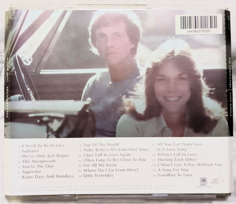 The Carpenters Love Songs Audio Cd