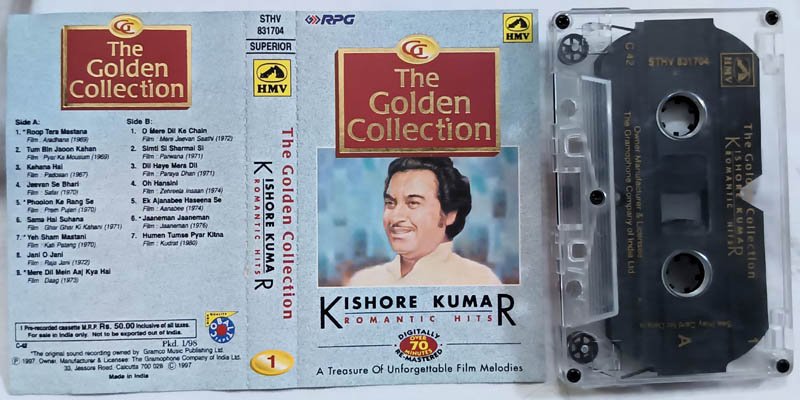 The Golden Collection Kishore Kumar Romantic Hits Hindi Audio Cassette