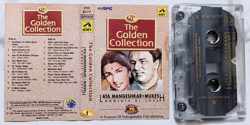 The Golden Collection Lata Mangeshkar Mukesh Moment of love Hindi Audio Cassette