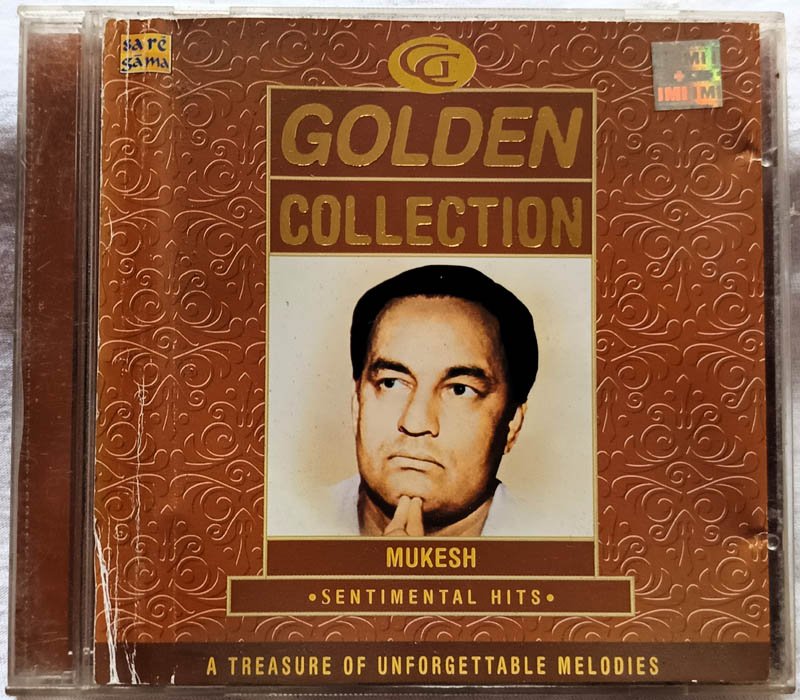 The Golden Collection Mukesh Sentimental Hits Hindi Audio CD