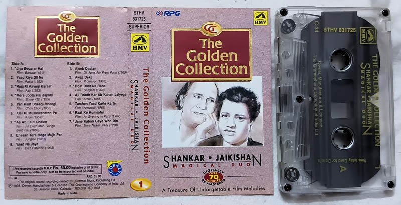 The Golden Collection Shankar Jaikishan Magical Duo Hindi Film Songs Audio Cassette