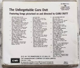The Unforgettable Guru Dutt Hindi Audio Cd